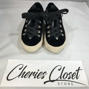 AllSaints Bailey Velvet Lace Up Sneakers